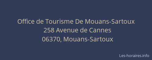 Office de Tourisme De Mouans-Sartoux