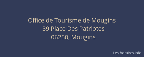 Office de Tourisme de Mougins