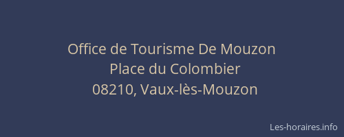 Office de Tourisme De Mouzon