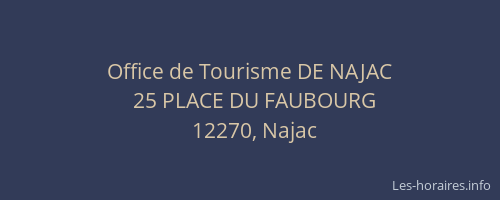 Office de Tourisme DE NAJAC