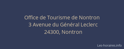 Office de Tourisme de Nontron
