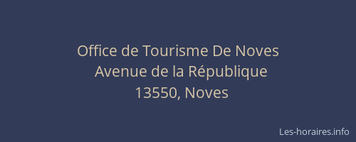 Office de Tourisme De Noves