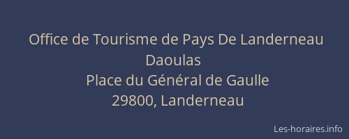 Office de Tourisme de Pays De Landerneau Daoulas