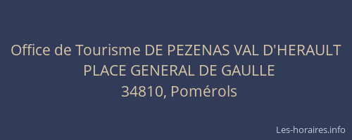 Office de Tourisme DE PEZENAS VAL D'HERAULT