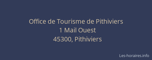 Office de Tourisme de Pithiviers