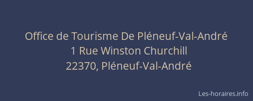 Office de Tourisme De Pl&eacute;neuf-Val-Andr&eacute;
