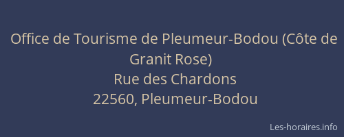 Office de Tourisme de Pleumeur-Bodou (Côte de Granit Rose)
