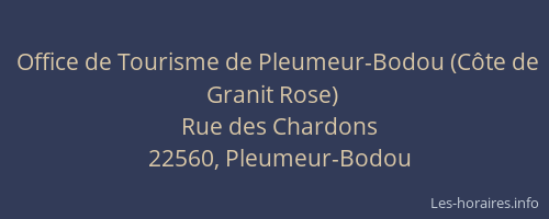 Office de Tourisme de Pleumeur-Bodou (C&ocirc;te de Granit Rose)