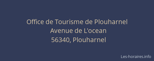 Office de Tourisme de Plouharnel