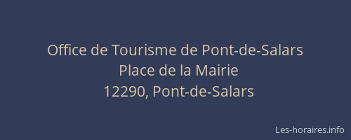 Office de Tourisme de Pont-de-Salars