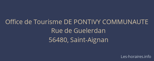 Office de Tourisme DE PONTIVY COMMUNAUTE