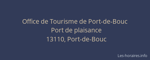 Office de Tourisme de Port-de-Bouc