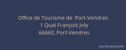 Office de Tourisme de  Port-Vendres