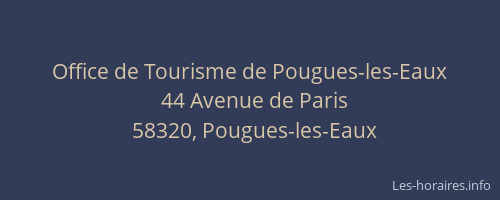 Office de Tourisme de Pougues-les-Eaux