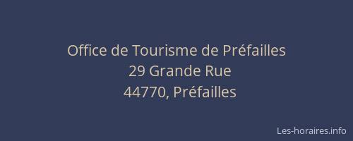Office de Tourisme de Préfailles
