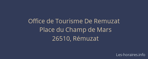 Office de Tourisme De Remuzat