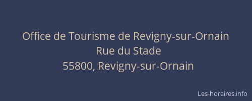 Office de Tourisme de Revigny-sur-Ornain