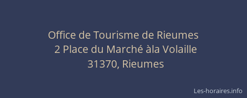 Office de Tourisme de Rieumes