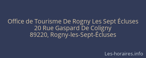 Office de Tourisme De Rogny Les Sept &Eacute;cluses