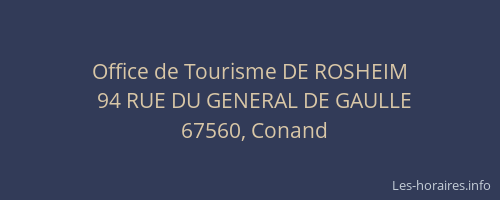 Office de Tourisme DE ROSHEIM