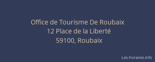 Office de Tourisme De Roubaix