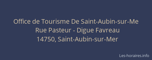 Office de Tourisme De Saint-Aubin-sur-Me