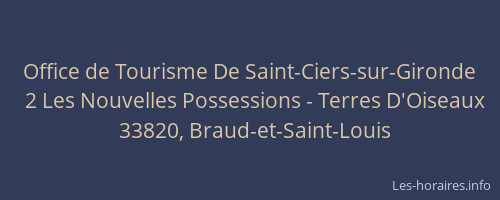 Office de Tourisme De Saint-Ciers-sur-Gironde