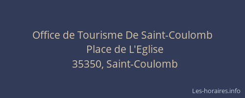 Office de Tourisme De Saint-Coulomb