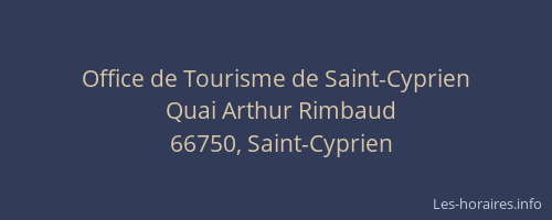 Office de Tourisme de Saint-Cyprien