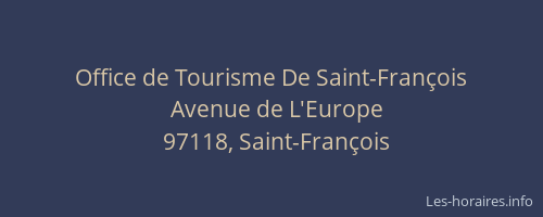 Office de Tourisme De Saint-François