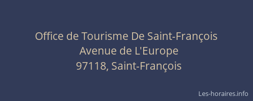 Office de Tourisme De Saint-Fran&ccedil;ois