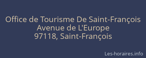 Office de Tourisme De Saint-François