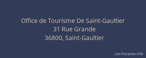 Office de Tourisme De Saint-Gaultier