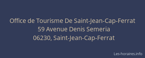 Office de Tourisme De Saint-Jean-Cap-Ferrat