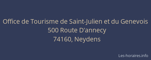 Office de Tourisme de Saint-Julien et du Genevois