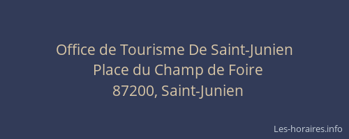 Office de Tourisme De Saint-Junien