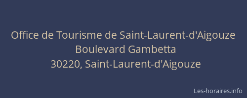 Office de Tourisme de Saint-Laurent-d'Aigouze