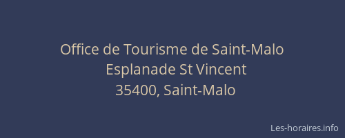 Office de Tourisme de Saint-Malo