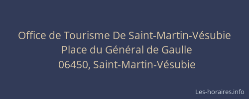Office de Tourisme De Saint-Martin-Vésubie