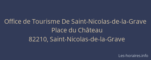 Office de Tourisme De Saint-Nicolas-de-la-Grave