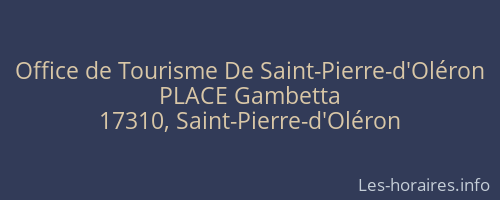 Office de Tourisme De Saint-Pierre-d'Oléron