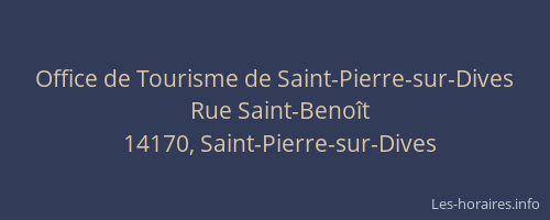 Office de Tourisme de Saint-Pierre-sur-Dives