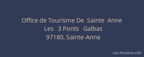 Office de Tourisme De  Sainte  Anne