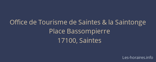 Office de Tourisme de Saintes & la Saintonge