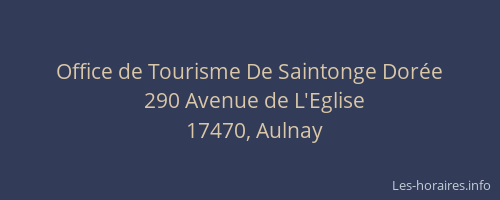 Office de Tourisme De Saintonge Dorée