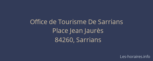 Office de Tourisme De Sarrians
