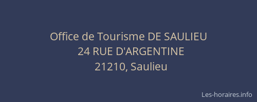 Office de Tourisme DE SAULIEU