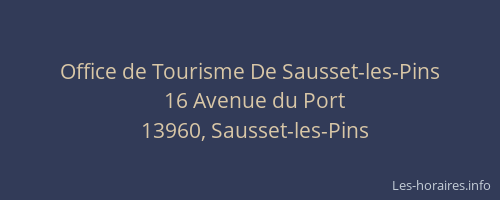 Office de Tourisme De Sausset-les-Pins
