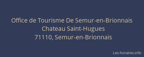 Office de Tourisme De Semur-en-Brionnais
