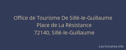 Office de Tourisme De Sill&eacute;-le-Guillaume